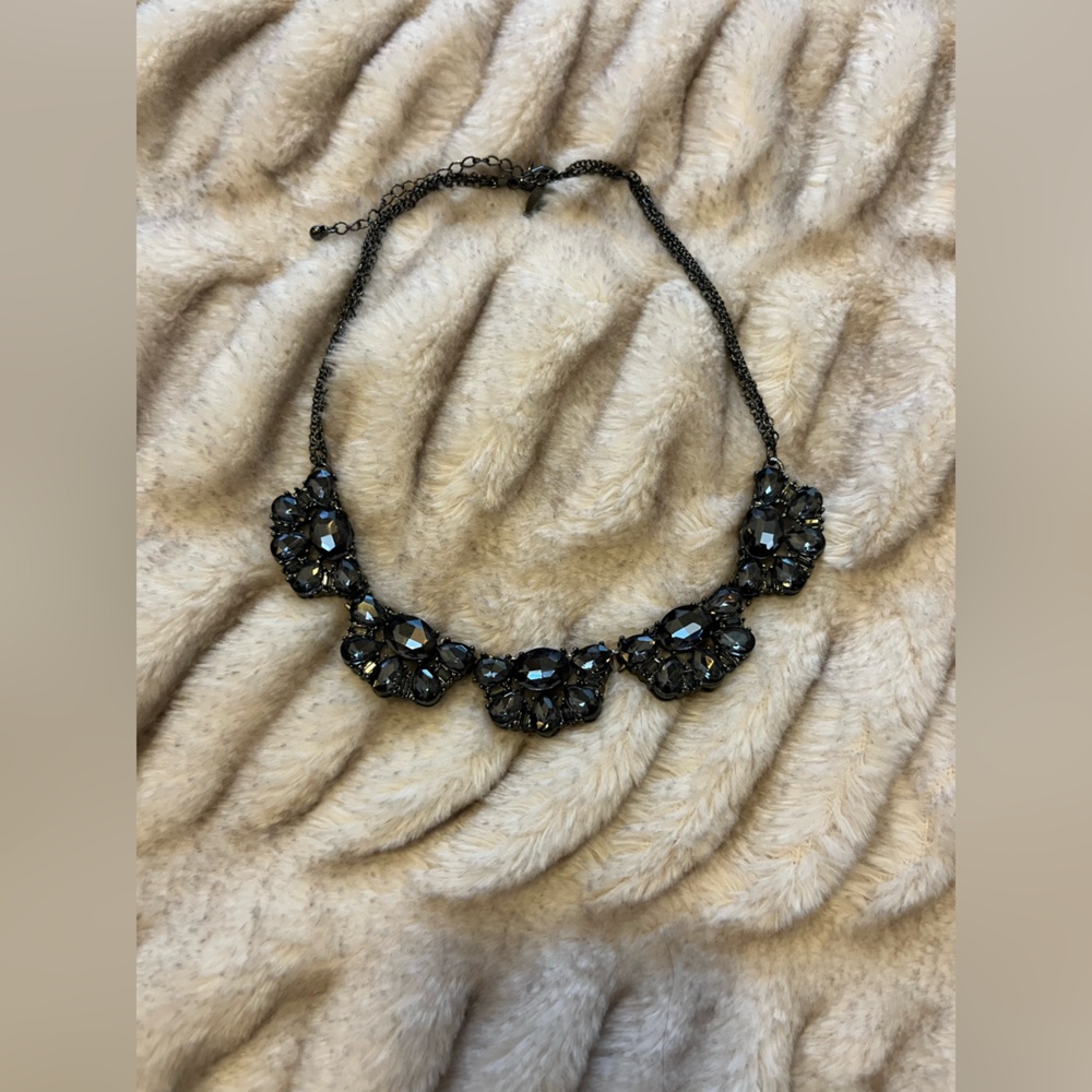 Elegant Natasha Black Crystal Necklace